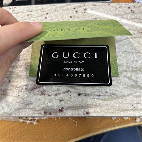 fake gucci with box|Gucci authenticity card.